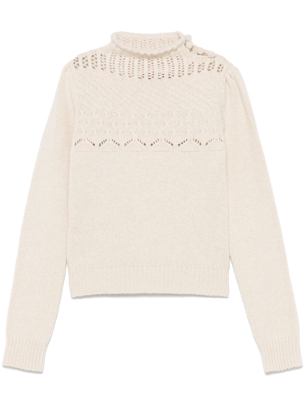 Valentino Garavani open-knit sweater - Neutrals von Valentino Garavani