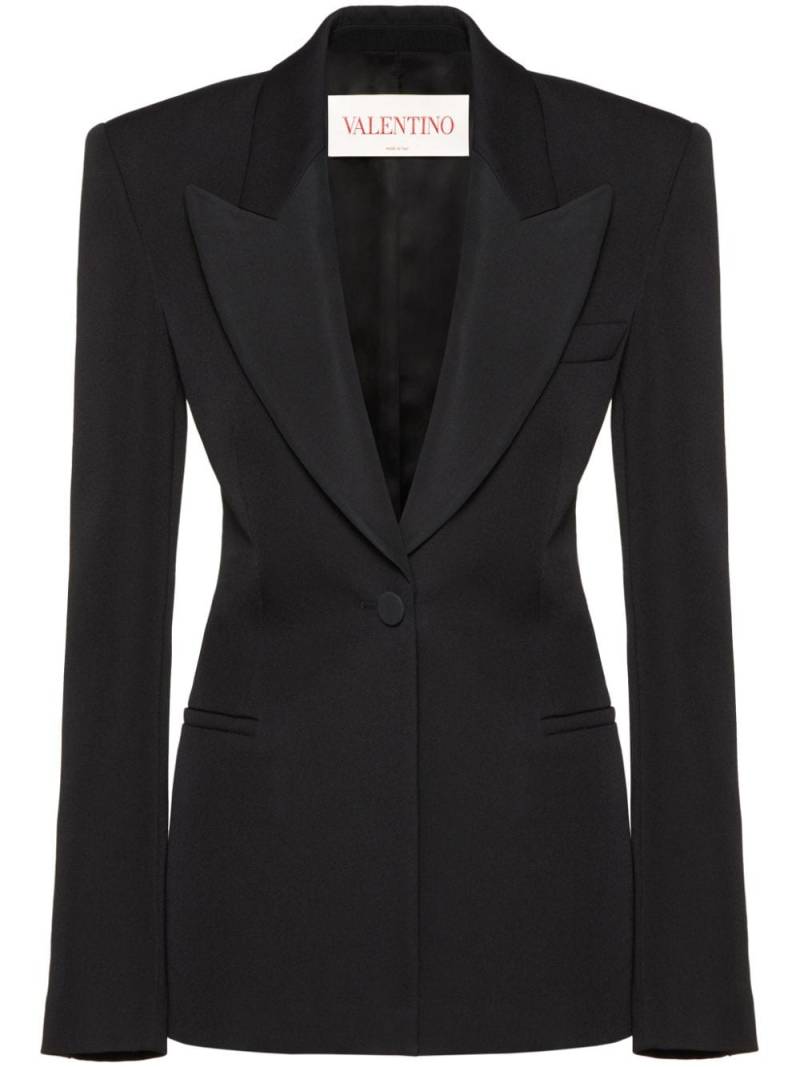 Valentino Garavani peak-lapel grisaille blazer - Black von Valentino Garavani