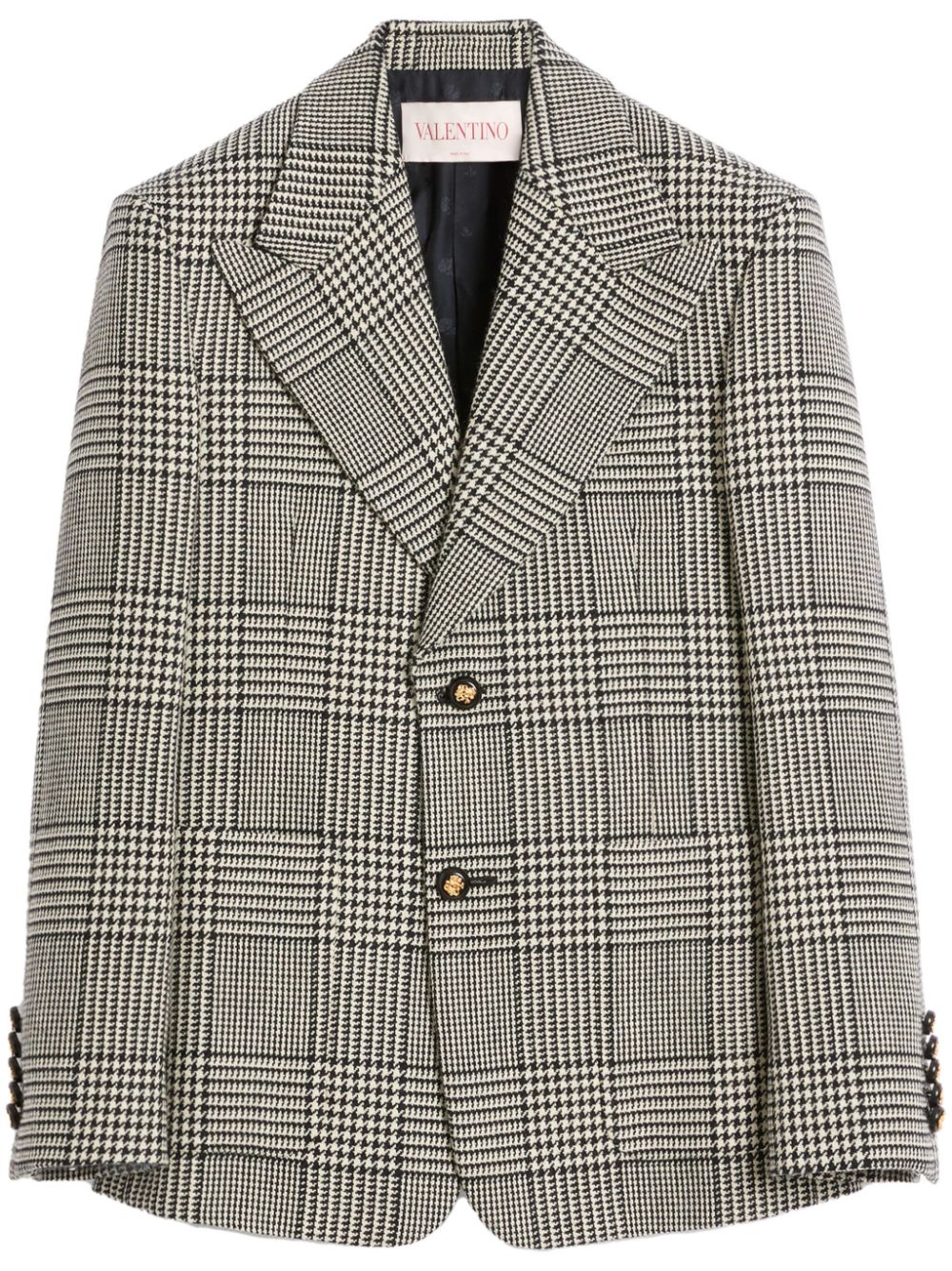 Valentino Garavani houndstooth single-breasted blazer - Neutrals von Valentino Garavani