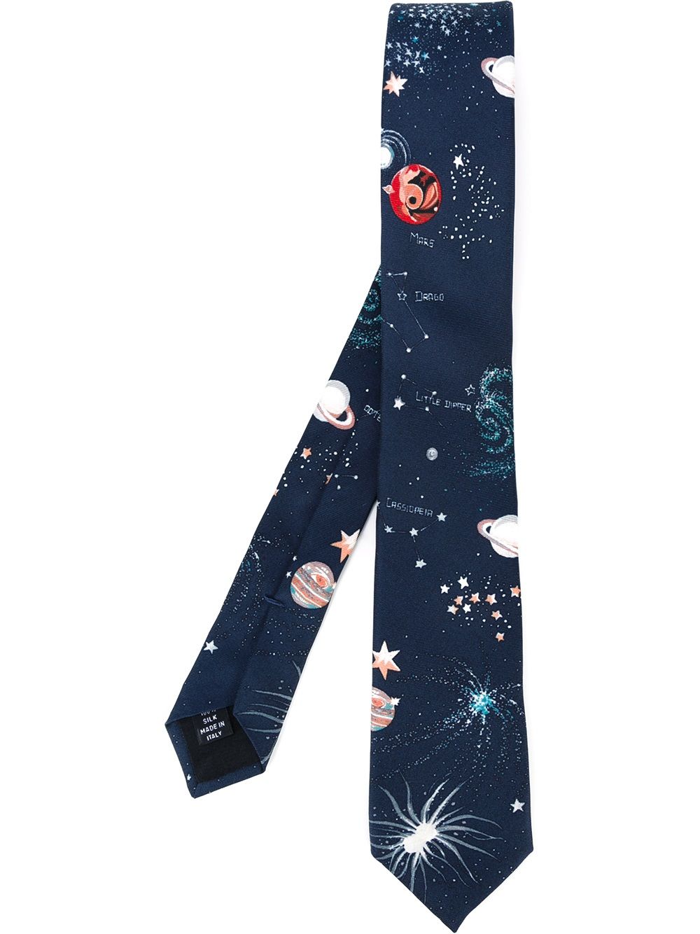 Valentino Garavani planet print tie - Blue von Valentino Garavani