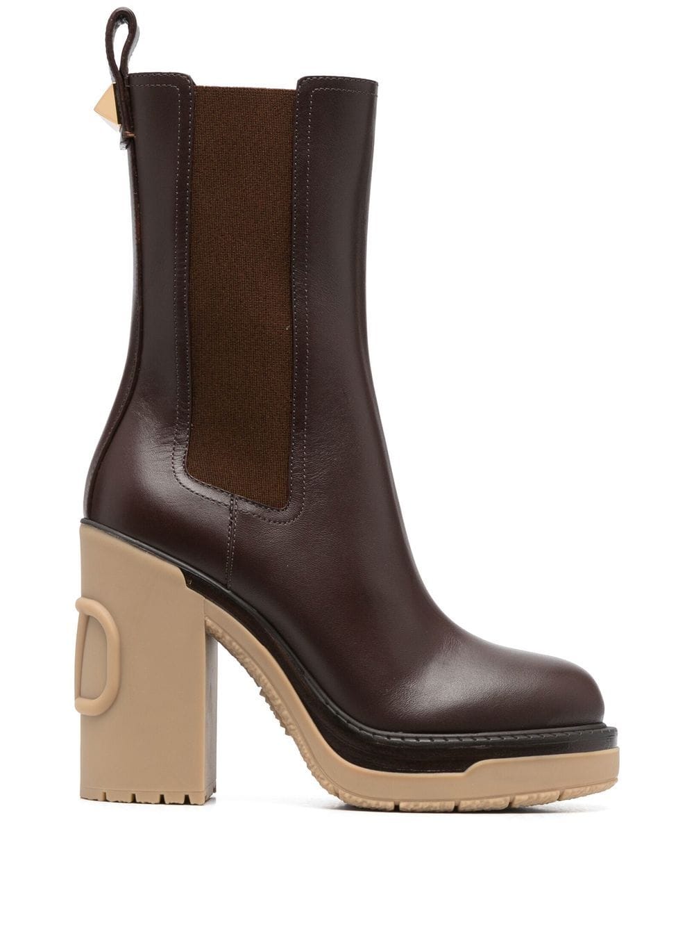 Valentino Garavani polished-finish ankle boots - Brown von Valentino Garavani