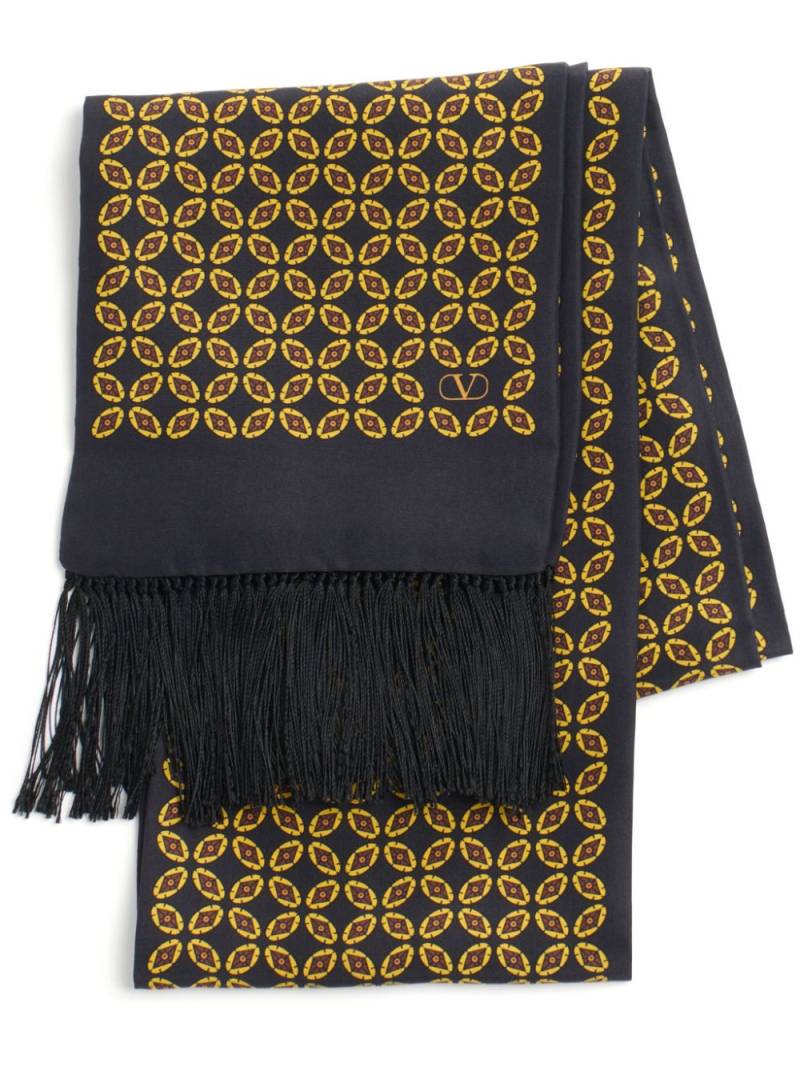 Valentino Garavani Chamber silk bandeau scarf - Black von Valentino Garavani