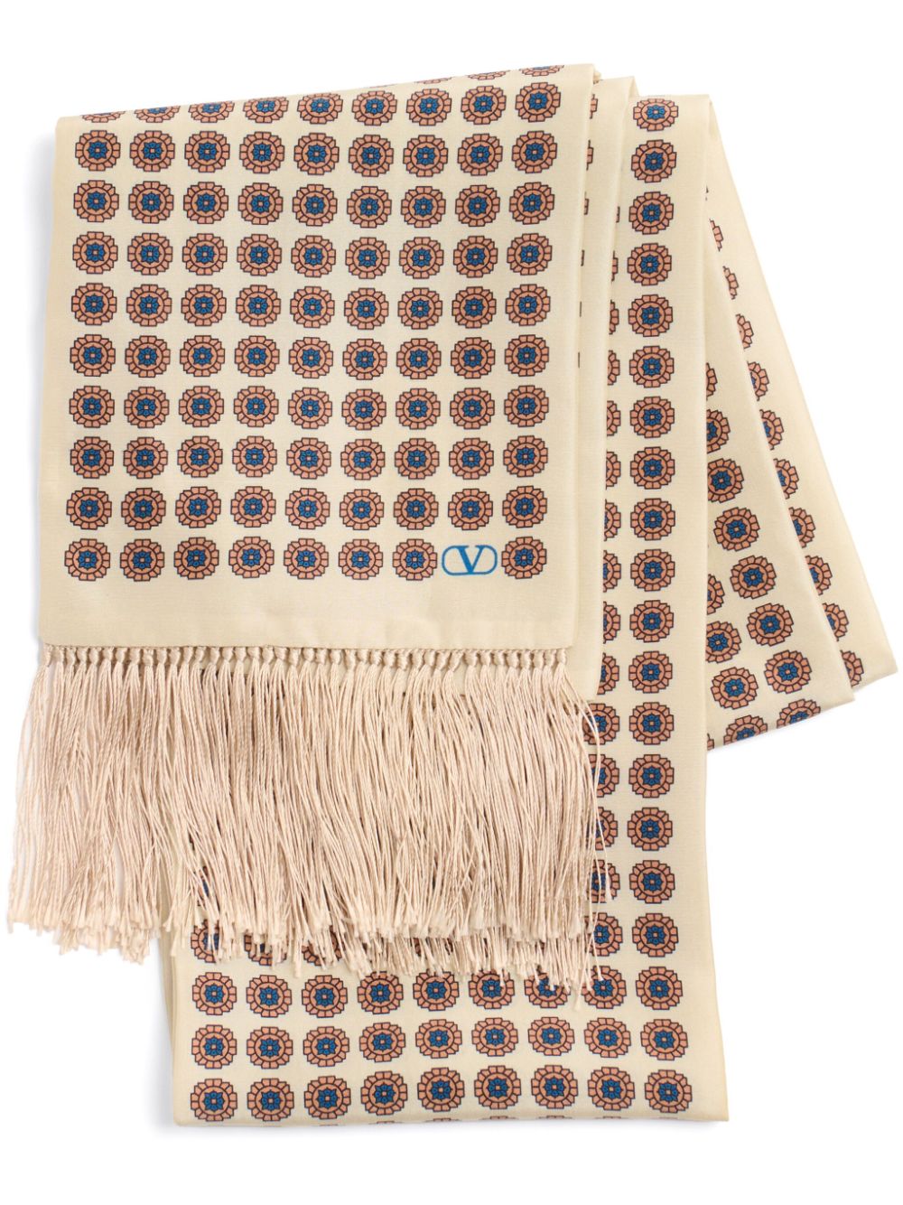 Valentino Garavani printed silk scarf - Neutrals von Valentino Garavani