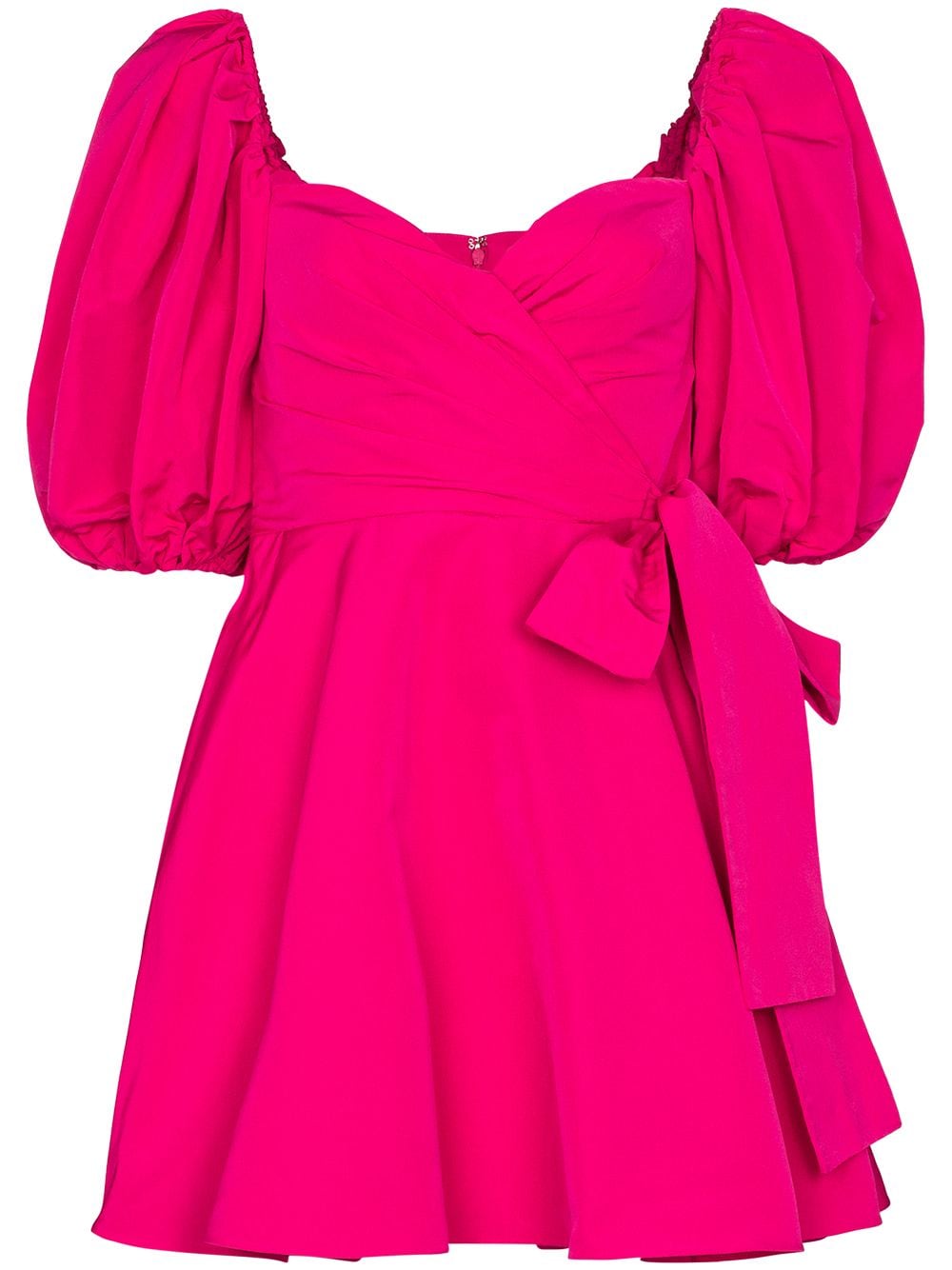 Valentino Garavani puff-sleeve V-neck minidress - Pink von Valentino Garavani