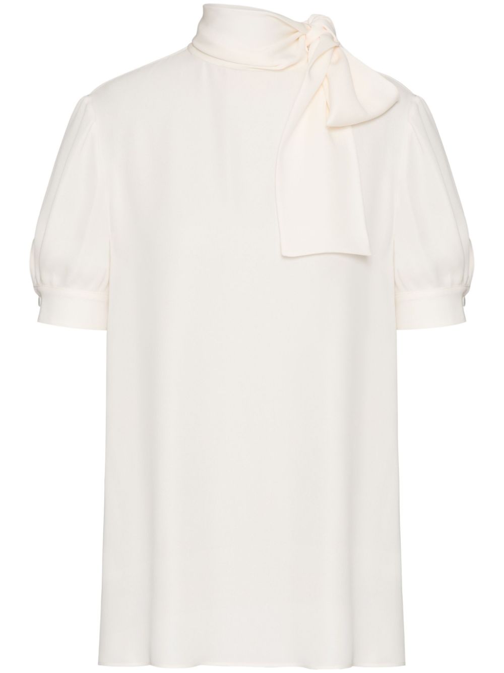 Valentino Garavani pussy-bow silk blouse - Neutrals von Valentino Garavani