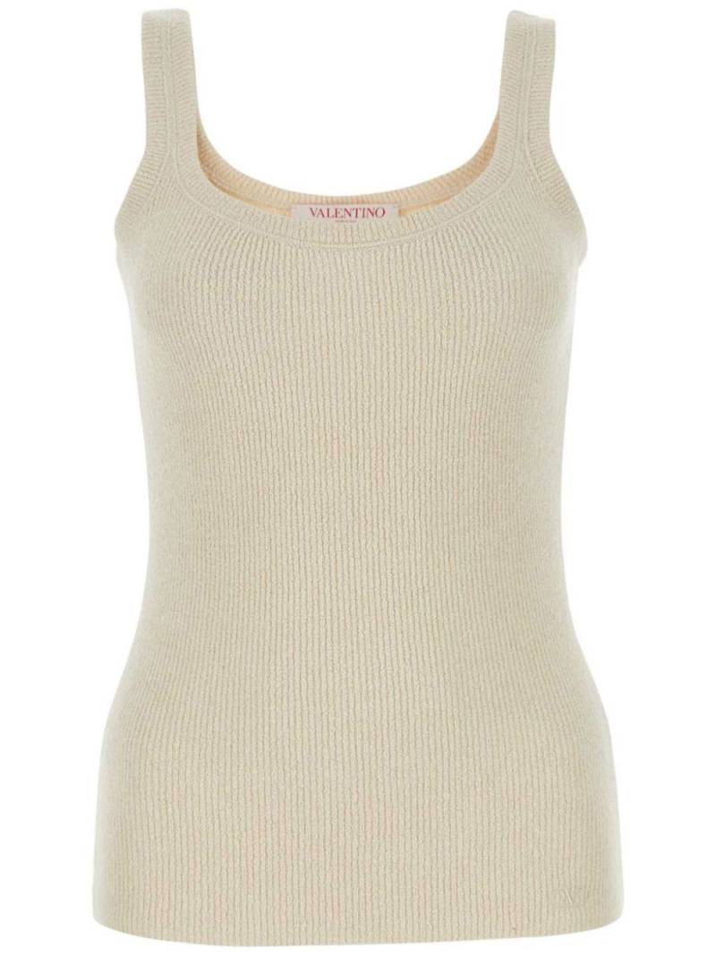 Valentino Garavani ribbed tank top - Neutrals von Valentino Garavani