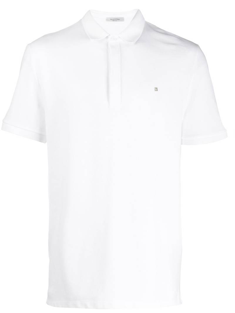 Valentino Garavani rockstud appliqué polo shirt - White von Valentino Garavani