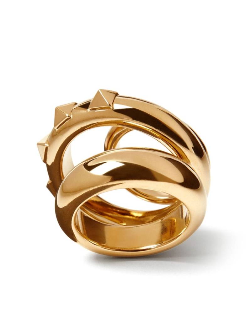 Valentino Garavani rockstud multi-band ring - Gold von Valentino Garavani