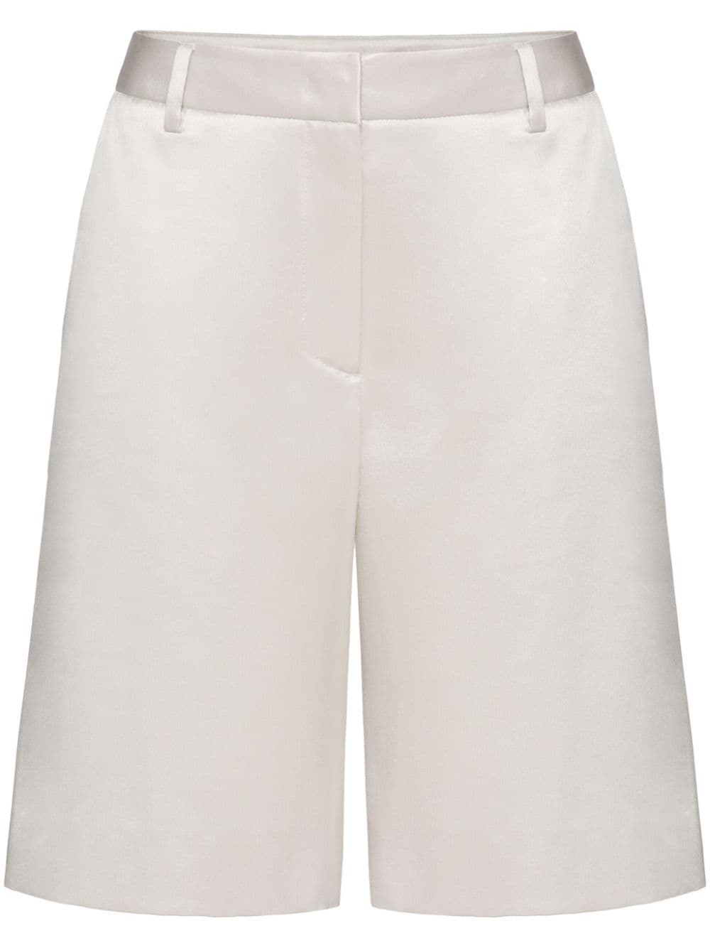 Valentino Garavani satin-finish knee-length shorts - White von Valentino Garavani