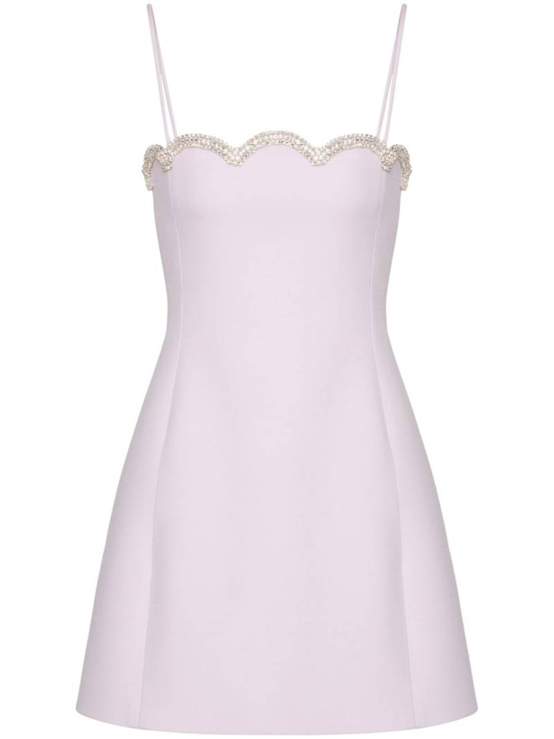 Valentino Garavani scallop-neck crepe minidress - Pink von Valentino Garavani