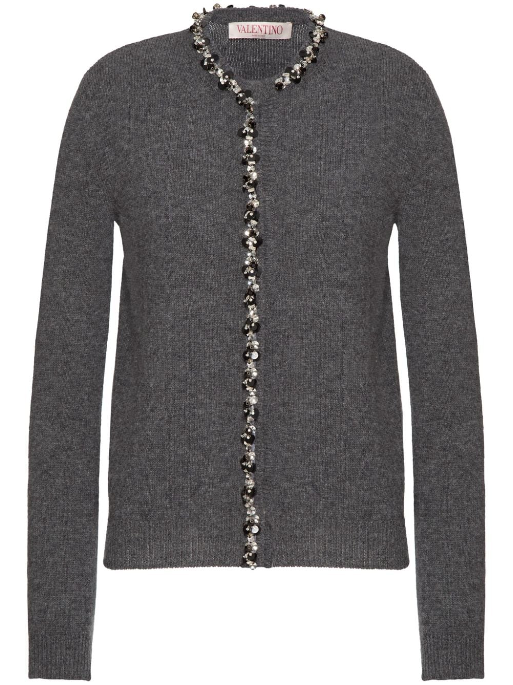 Valentino Garavani sequin-embellished wool cardigan - Grey von Valentino Garavani