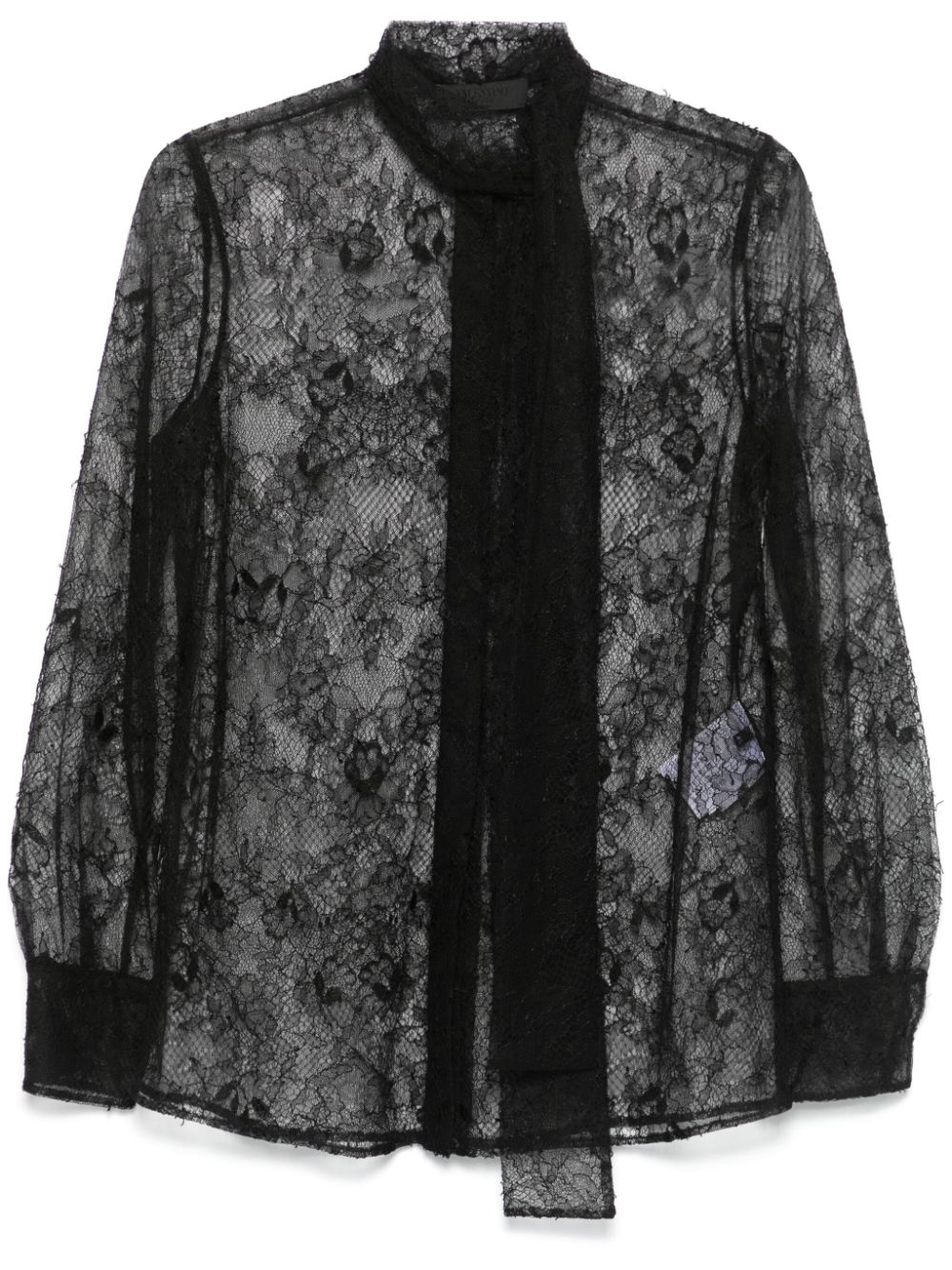 Valentino Garavani sheer-lace shirt - Black von Valentino Garavani