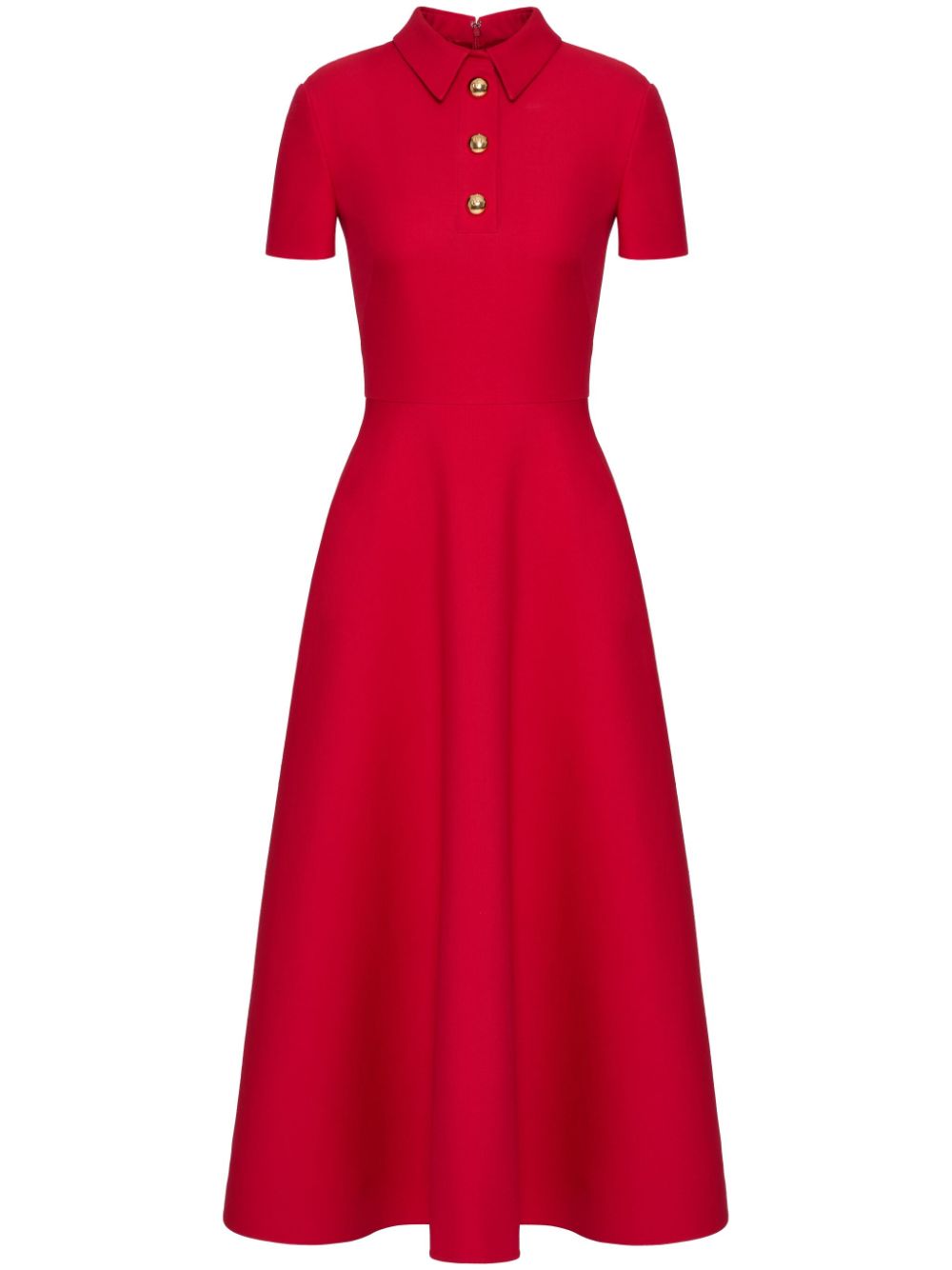 Valentino Garavani short-sleeve polo-collar maxi dress - Red von Valentino Garavani