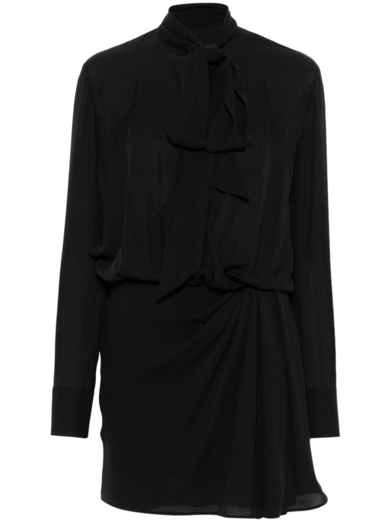 Valentino Garavani silk mini dress - Black von Valentino Garavani