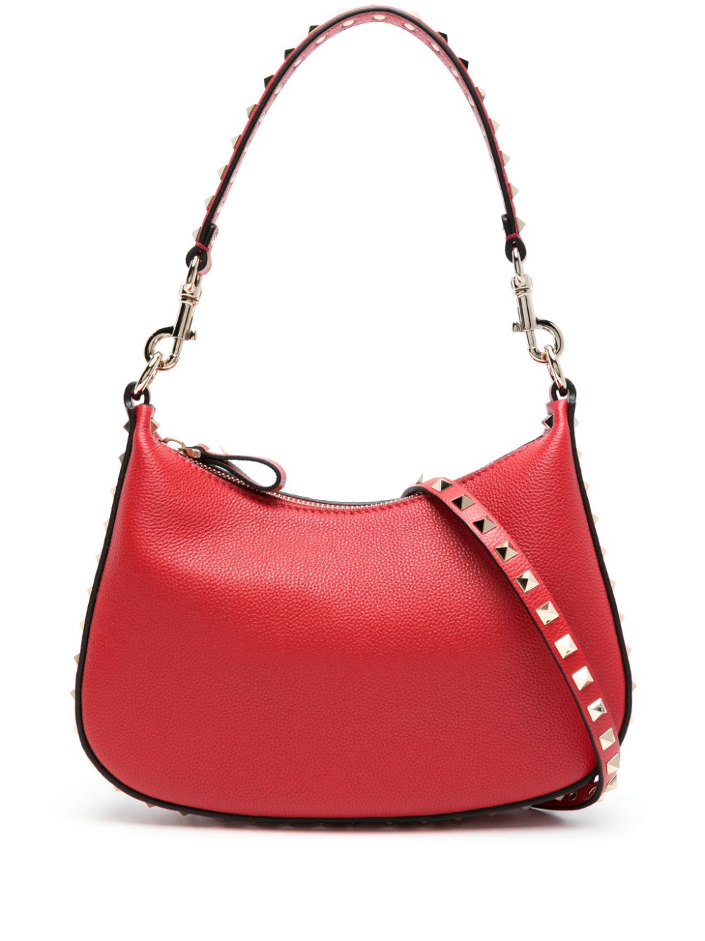 Valentino Garavani small Rockstud leather shoulder bag - Red von Valentino Garavani