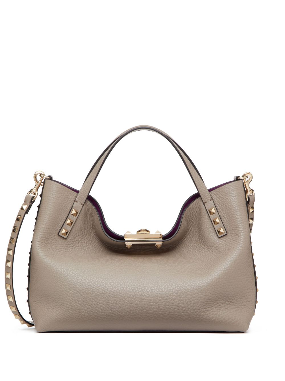 Valentino Garavani small Rockstud tote bag - Grey von Valentino Garavani