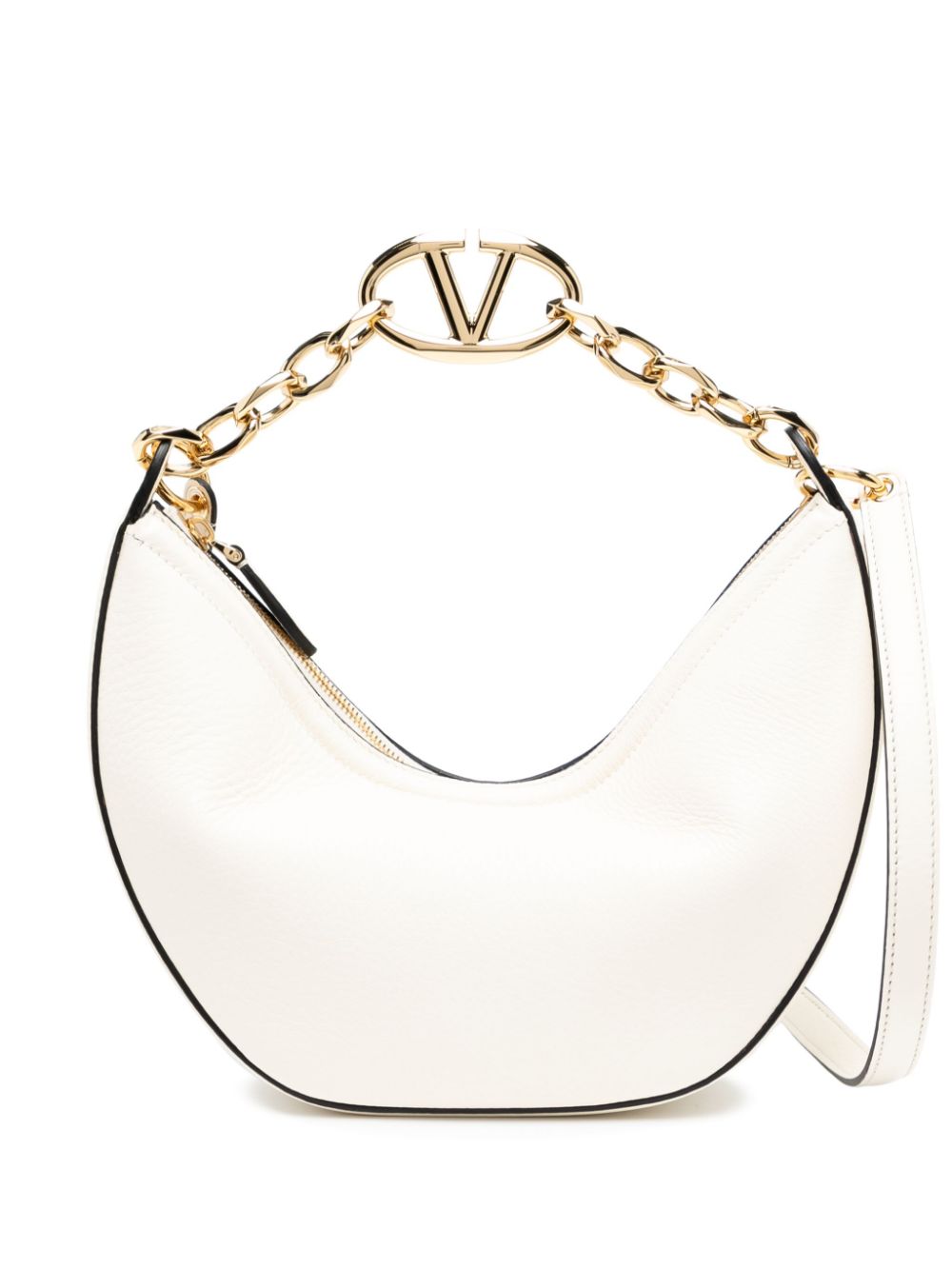 Valentino Garavani small VLogo Moon shoulder bag - White von Valentino Garavani