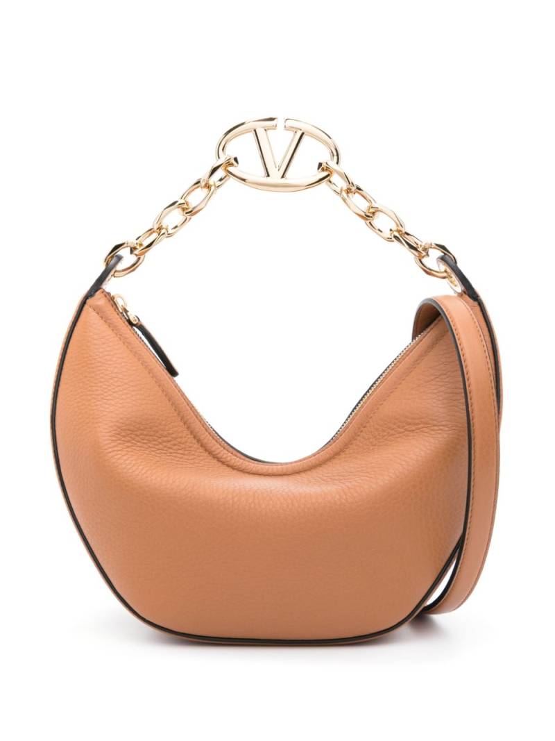 Valentino Garavani small Vlogo Moon Hobo tote bag - Brown von Valentino Garavani