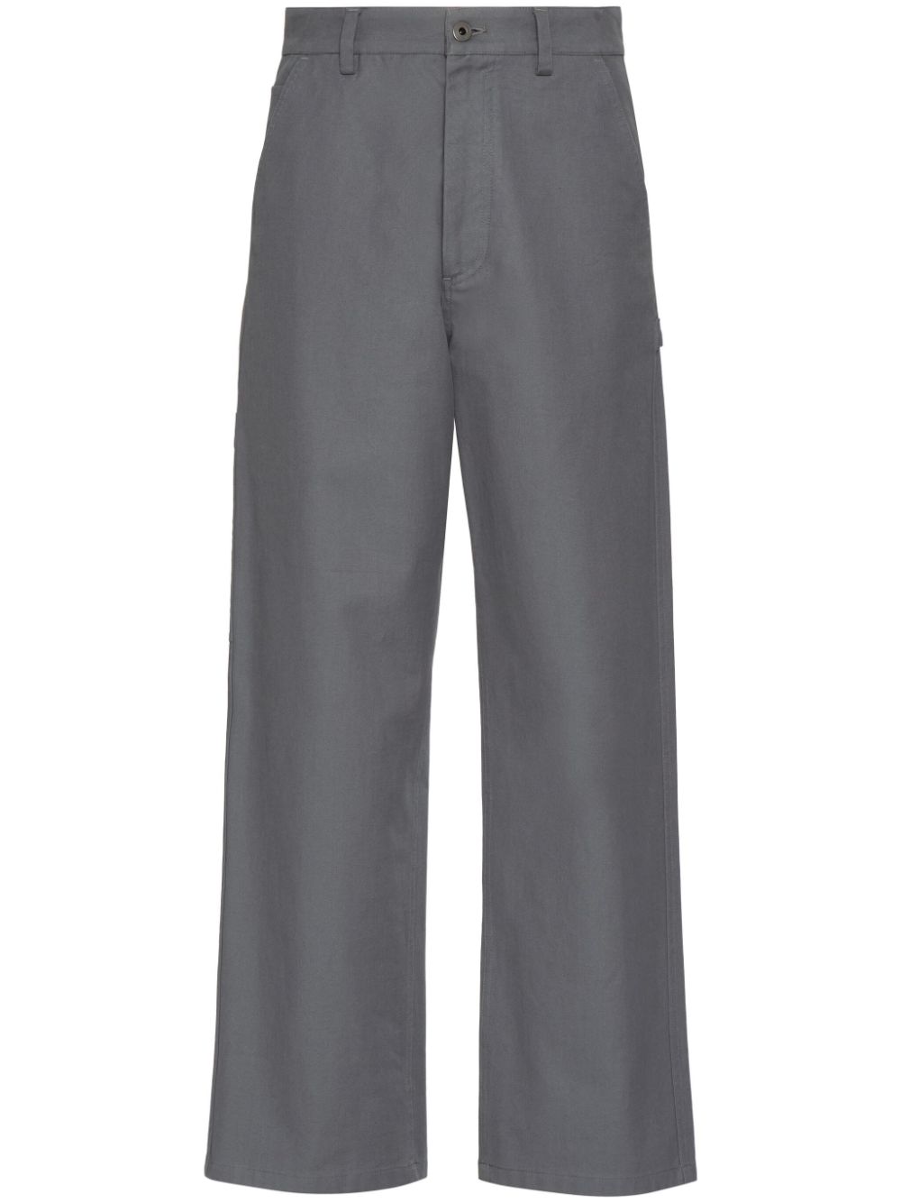 Valentino Garavani straight-leg cropped trousers - Grey von Valentino Garavani