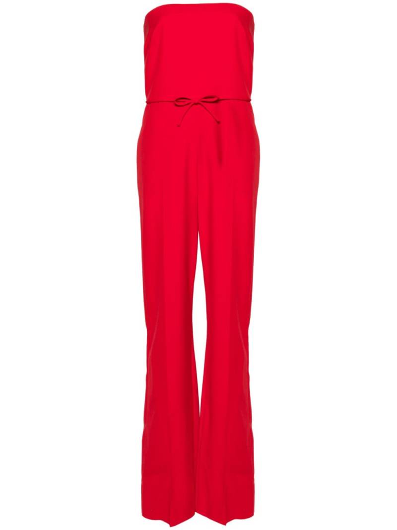 Valentino Garavani strapless straight-leg wool jumpsuit - Red von Valentino Garavani