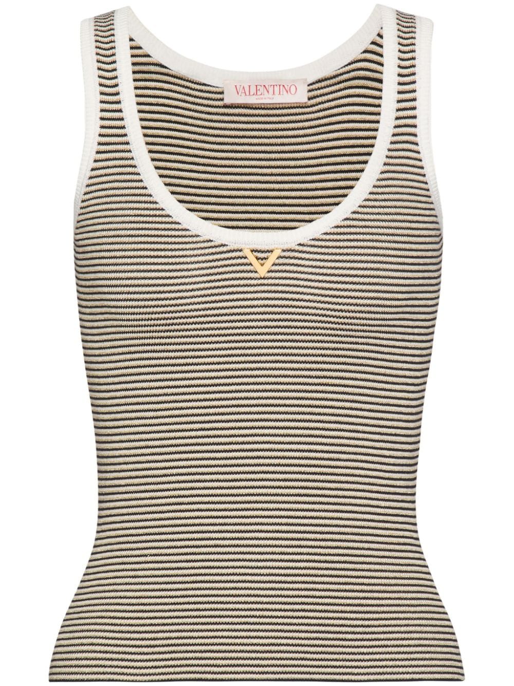 Valentino Garavani striped tank top - Neutrals von Valentino Garavani