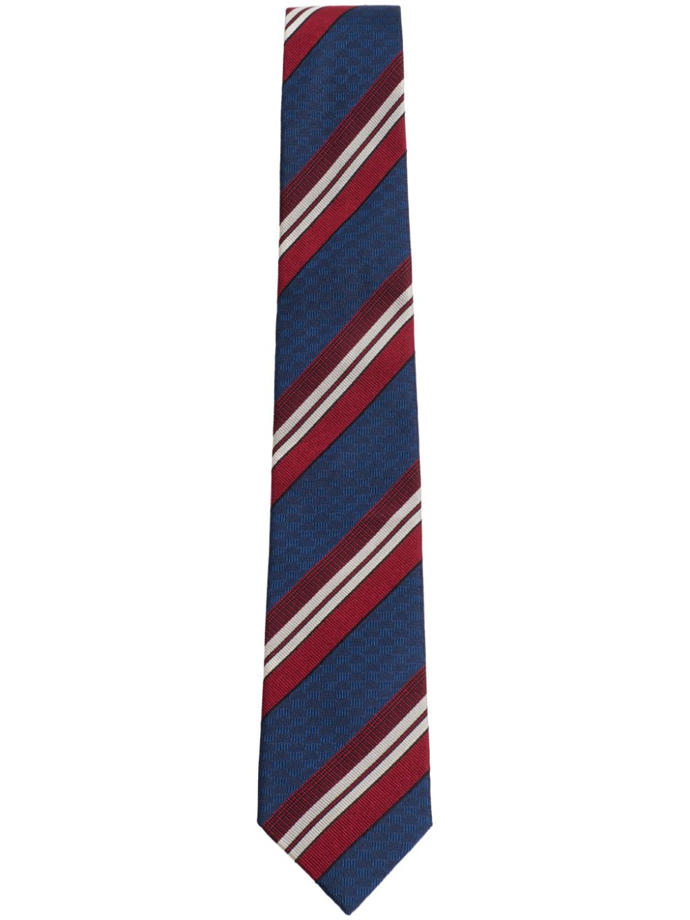 Valentino Garavani striped silk tie - Blue von Valentino Garavani