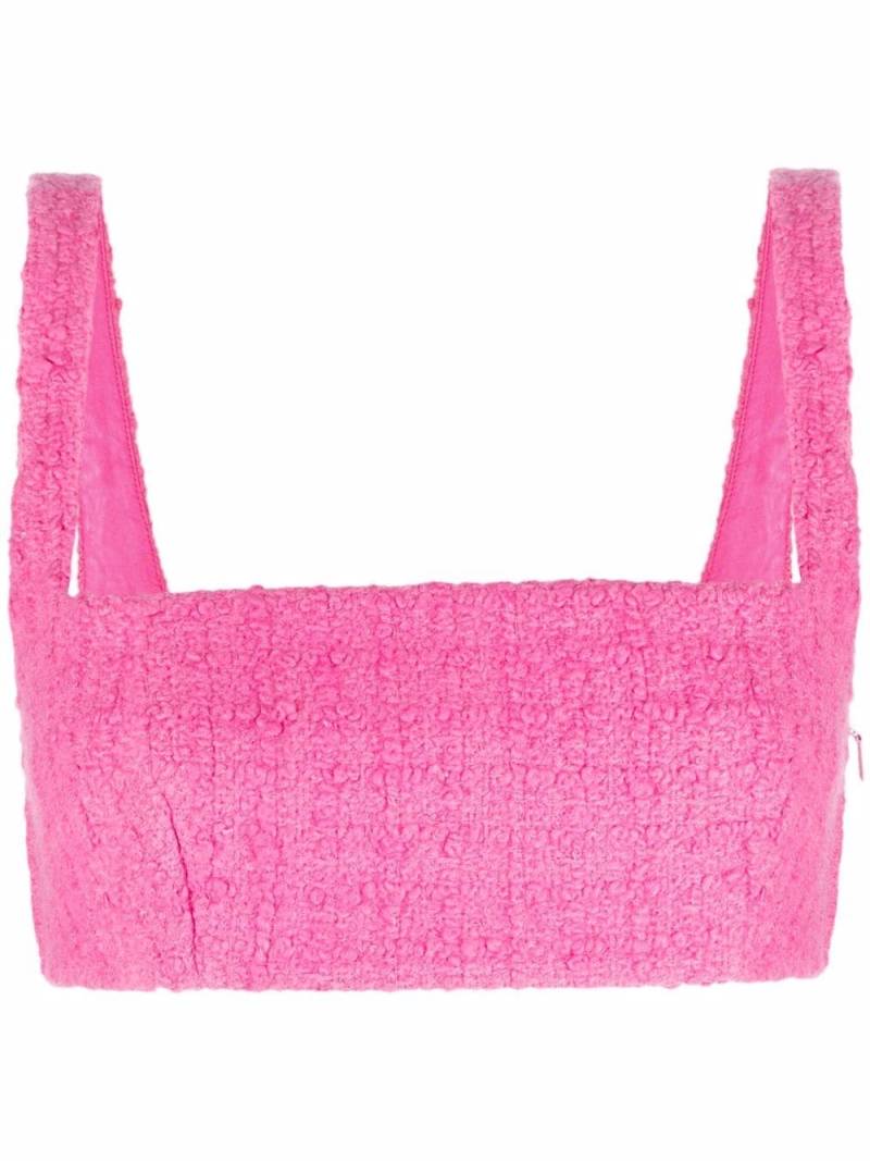 Valentino Garavani tweed cropped top - Pink von Valentino Garavani