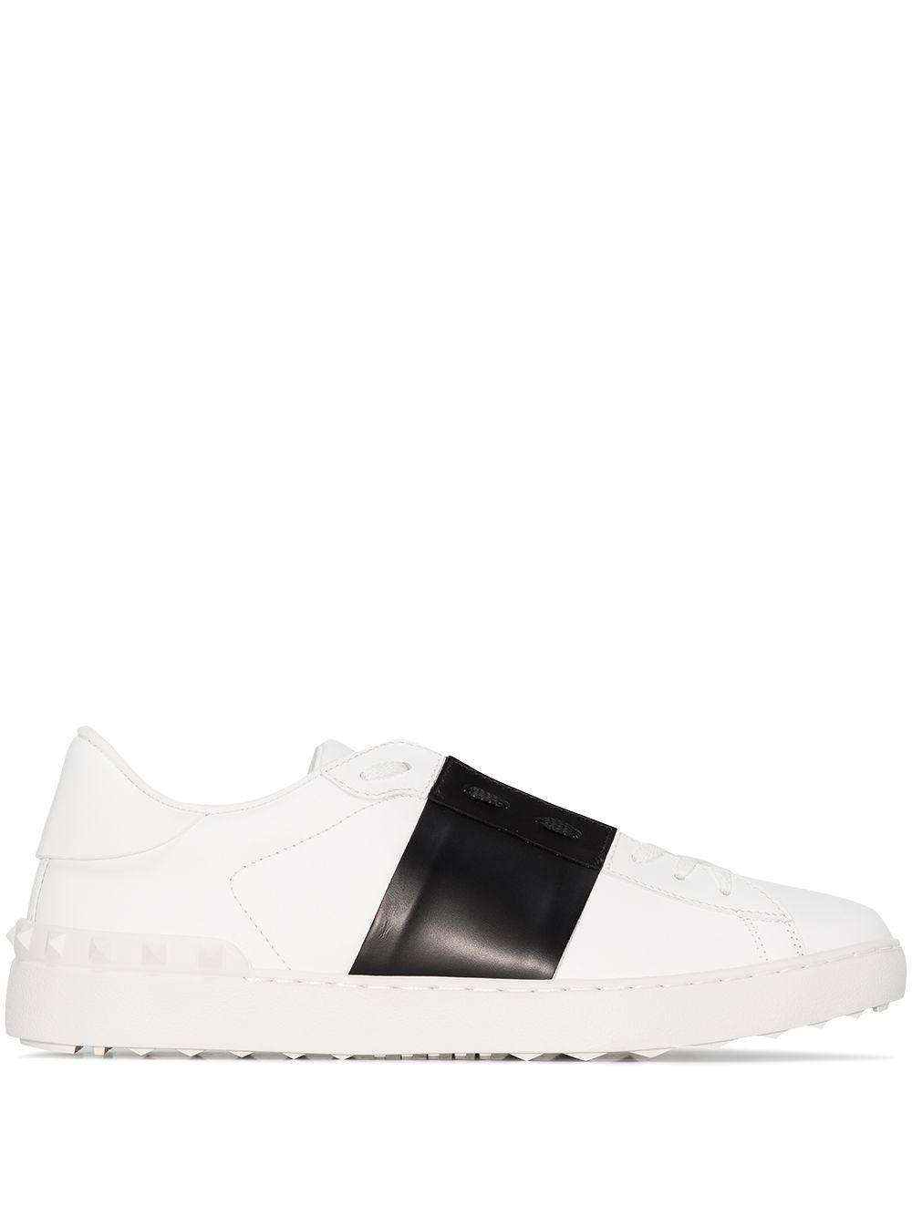 Valentino Garavani Open leather sneakers - White von Valentino Garavani