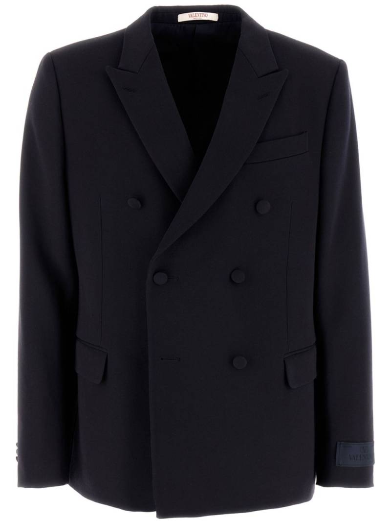 Valentino Garavani wool double-breasted blazer - Blue von Valentino Garavani