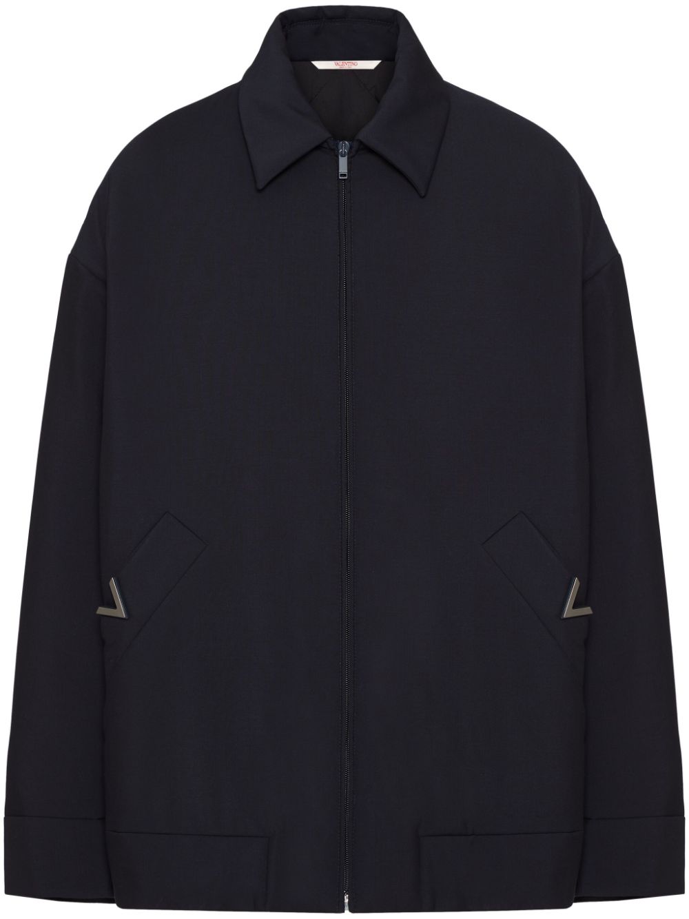 Valentino Garavani zip-up bomber jacket - Blue von Valentino Garavani