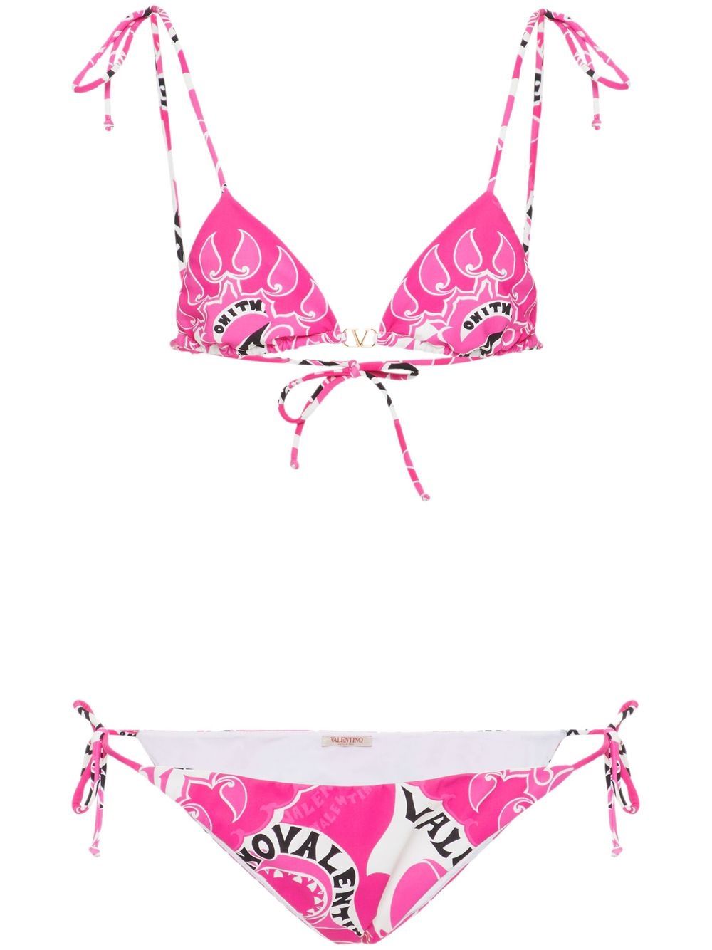 Valentino Garavani Archive Manifesto bikini set - Pink von Valentino Garavani