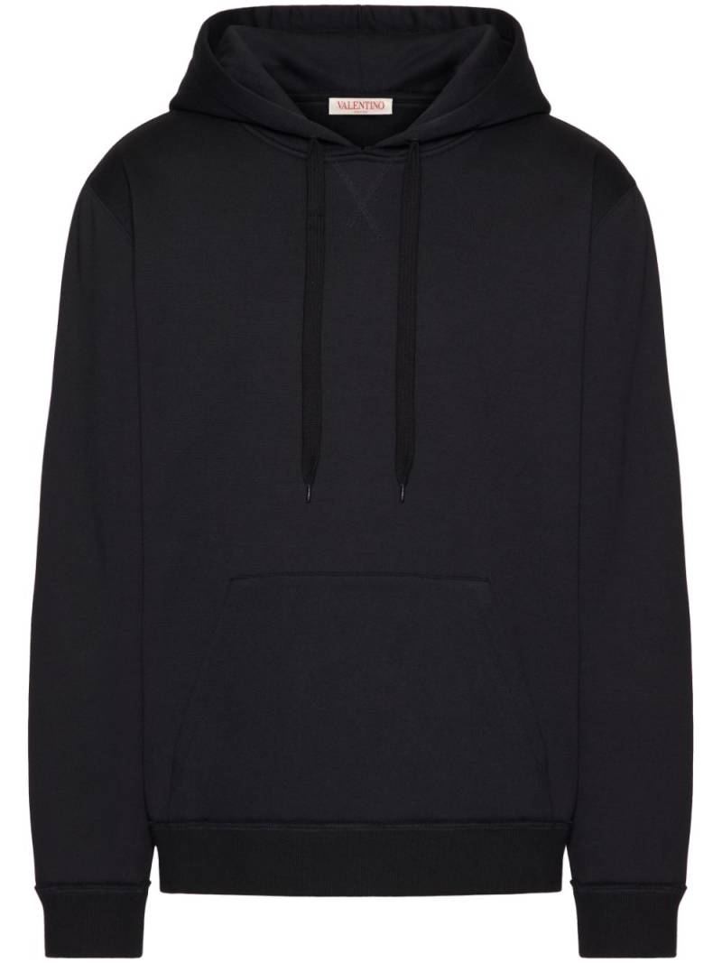 Valentino Garavani Untitled stud-appliqué hoodie - Black von Valentino Garavani