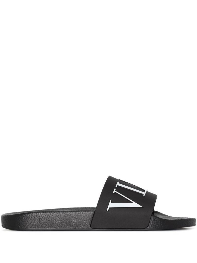 Valentino Garavani VLTN slide sandals - Black von Valentino Garavani