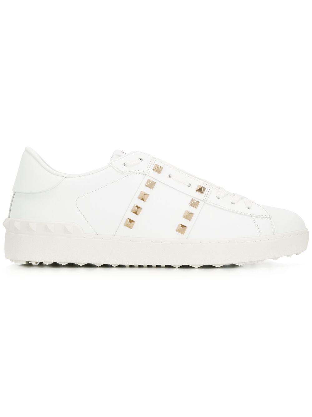 Valentino Garavani Rockstud Untitled leather sneakers - White von Valentino Garavani