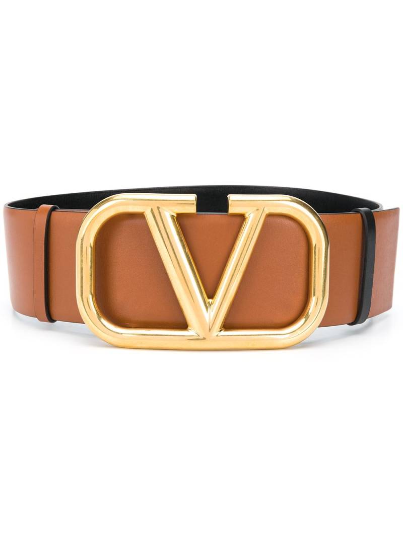 Valentino Garavani VLogo Signature 70mm reversible belt - Brown von Valentino Garavani