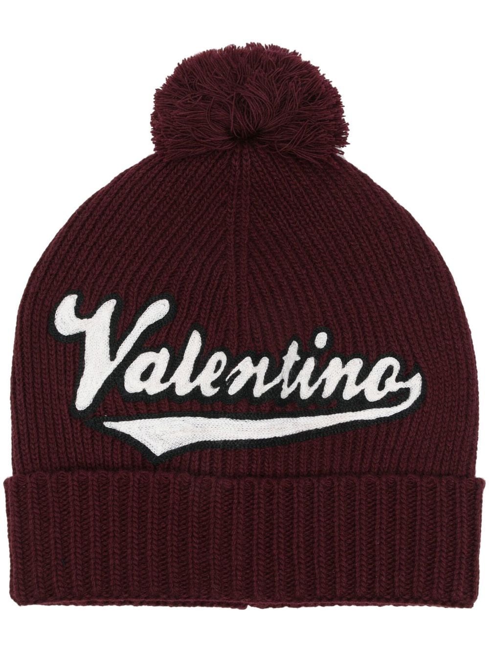 Valentino Garavani embroidered logo beanie hat von Valentino Garavani