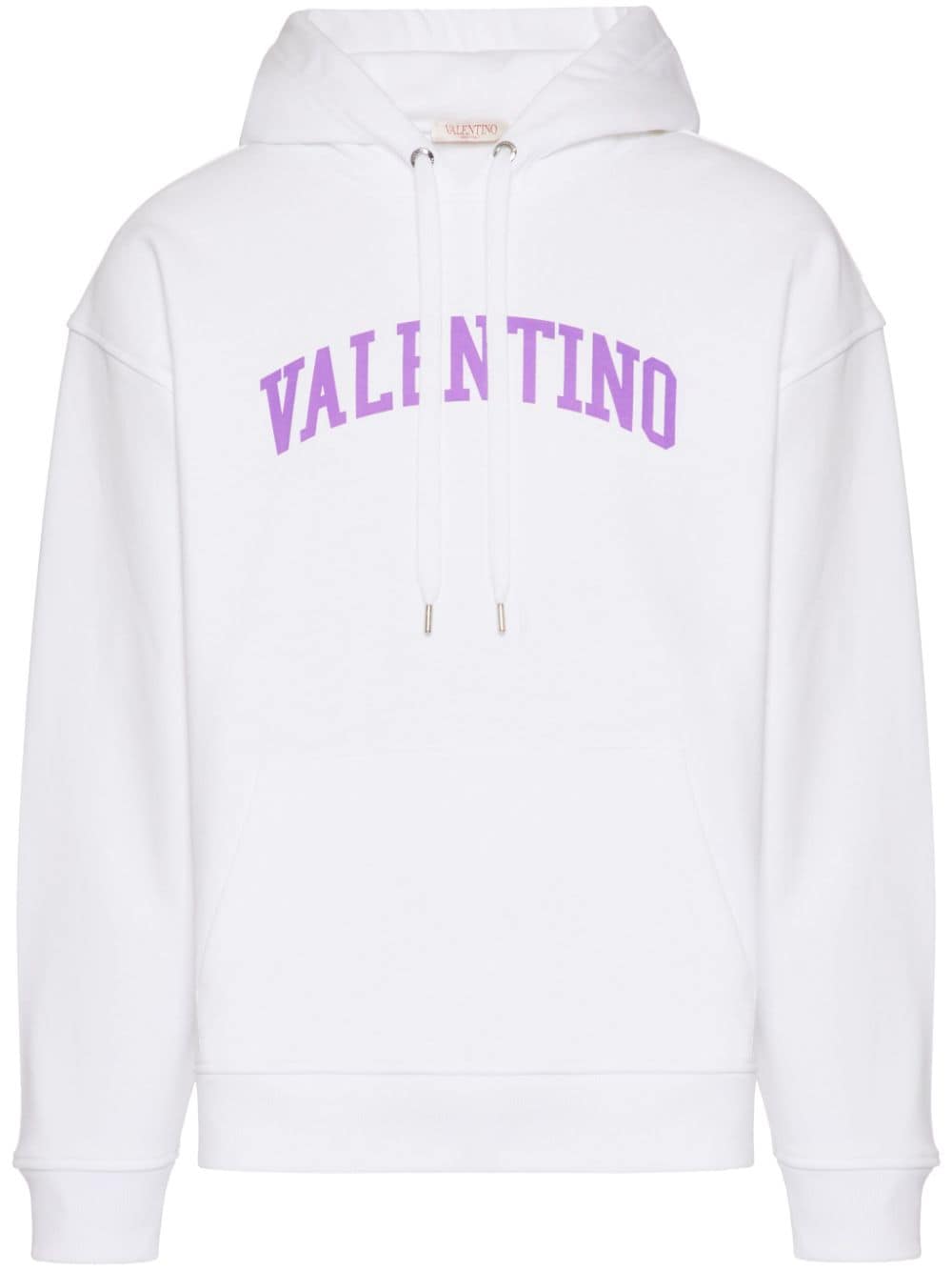 Valentino Garavani logo-print drawstring hoodie - White von Valentino Garavani