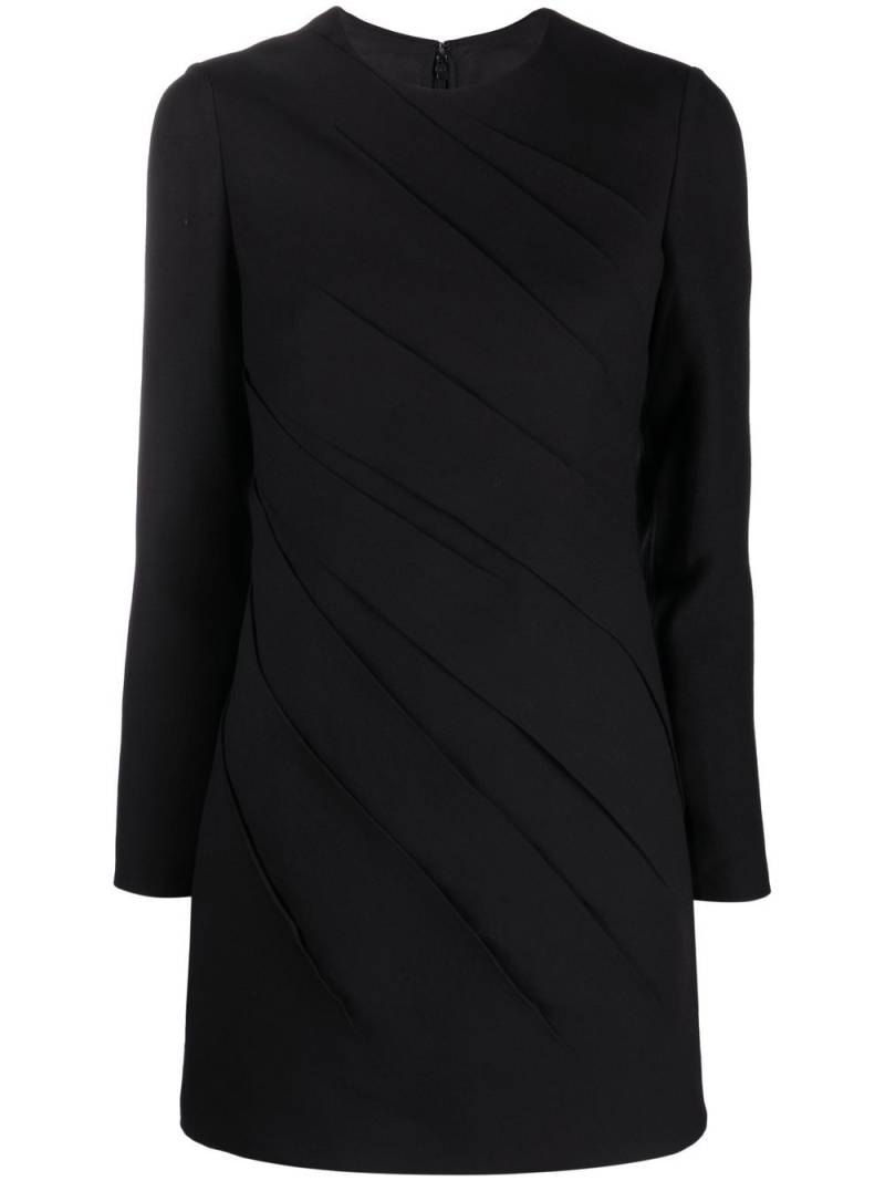 Valentino Garavani long-sleeve gathered minidress - Black von Valentino Garavani