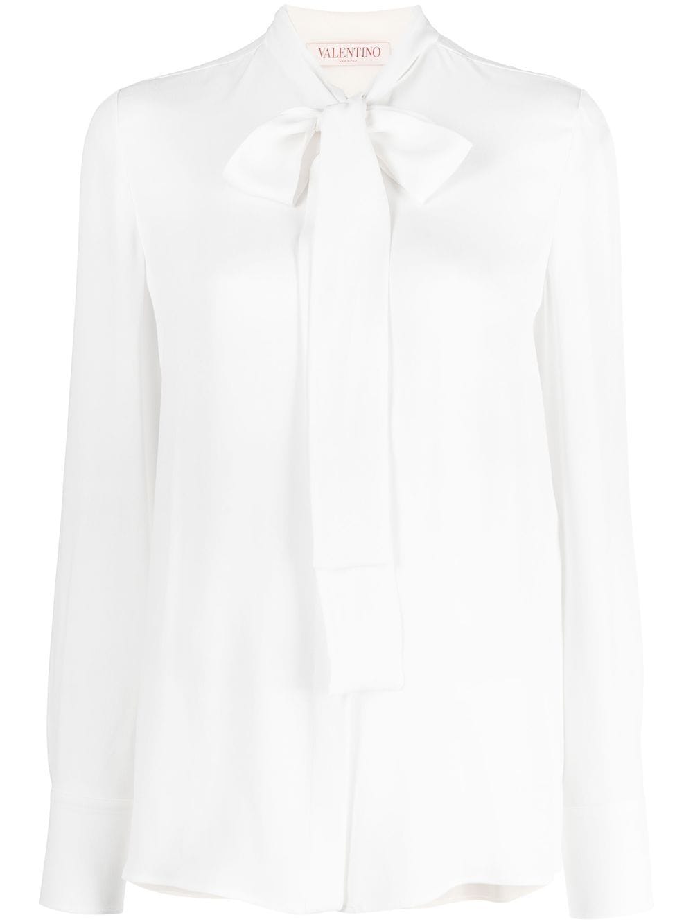 Valentino Garavani Georgette silk blouse - White von Valentino Garavani