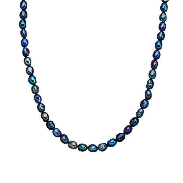 Perlen-kette Damen Blau 40cm von Valero Pearls