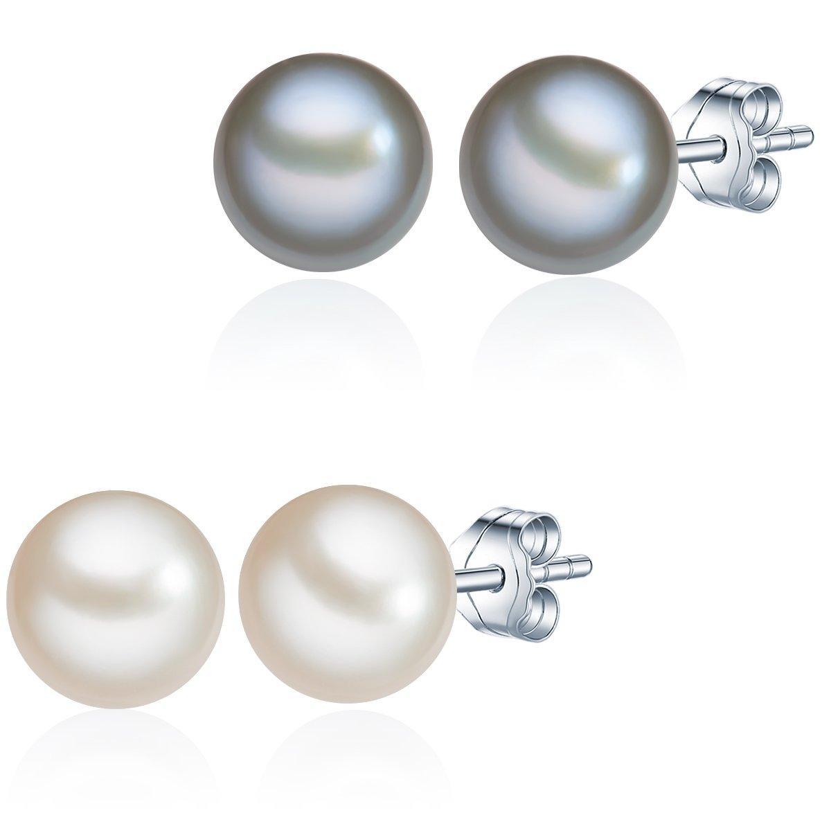 Perlen-ohrstecker Damen Multicolor 17mm von Valero Pearls