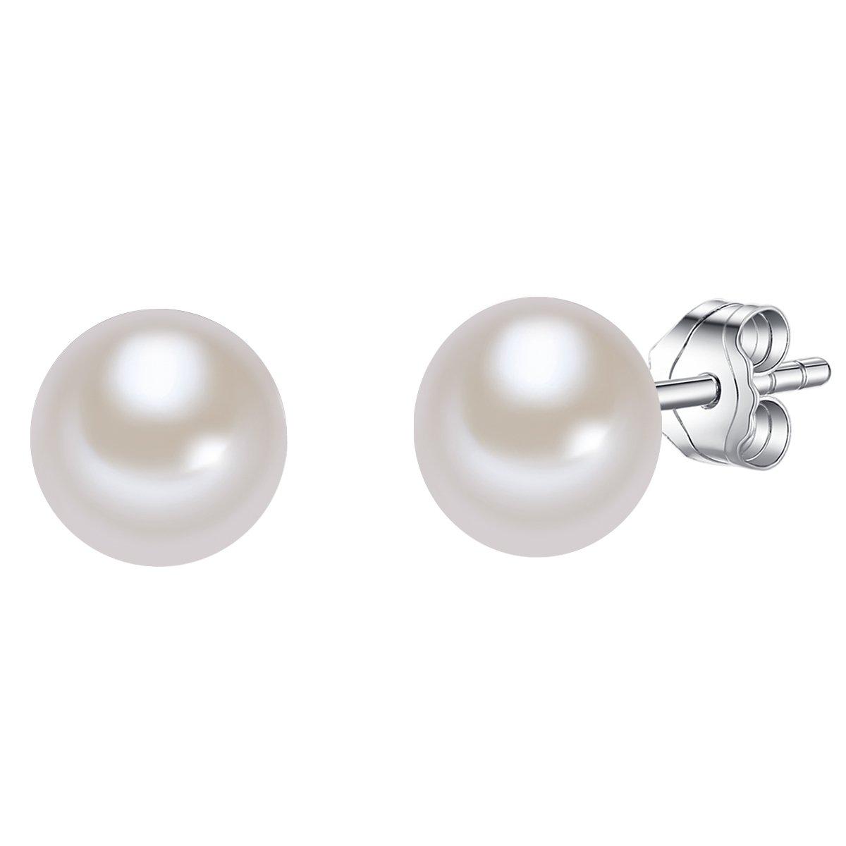 Perlen-ohrstecker Damen Weiss 8mm von Valero Pearls