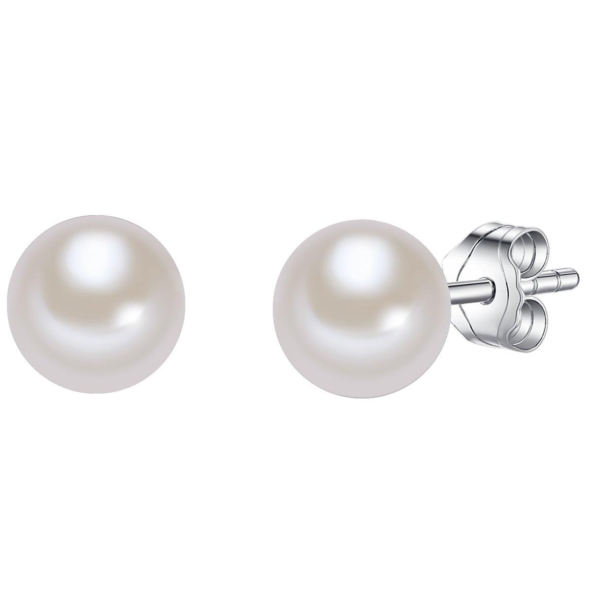 Perlen-ohrstecker Damen Weiss 8mm von Valero Pearls