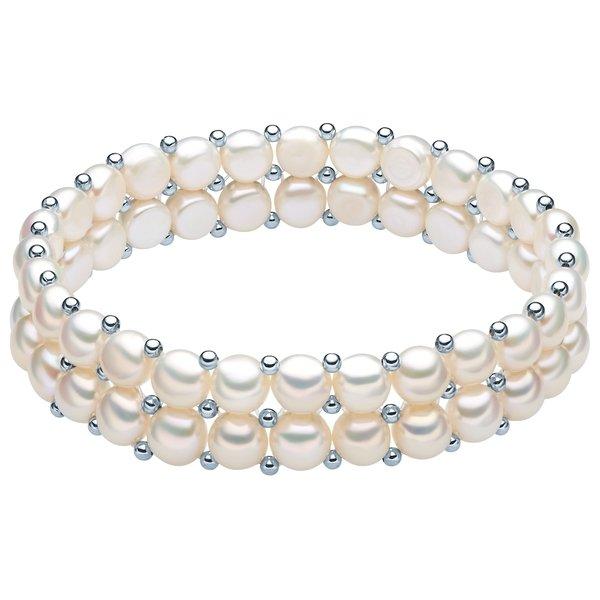 Perlen-armband Damen Weiss 19cm von Valero Pearls