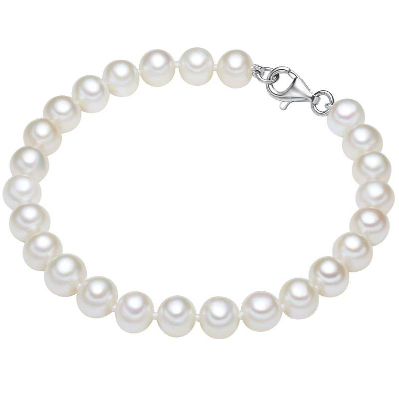 Perlen-armband Damen Weiss 19cm von Valero Pearls