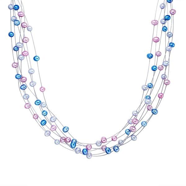 Perlen-kette Damen Multicolor 42cm von Valero Pearls