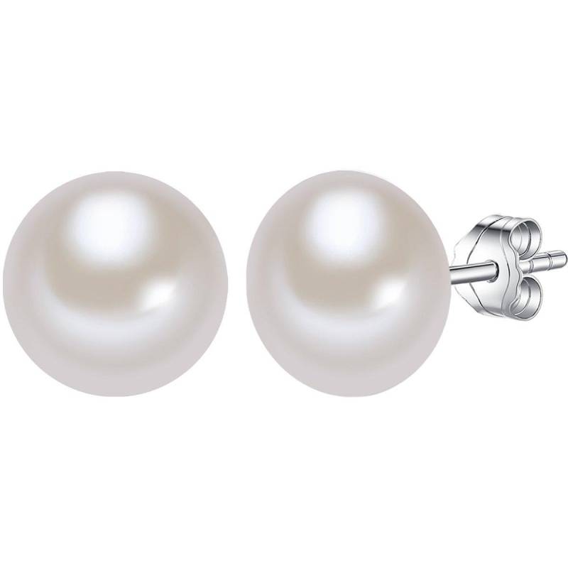 Perlen-ohrstecker Damen Weiss 10mm von Valero Pearls