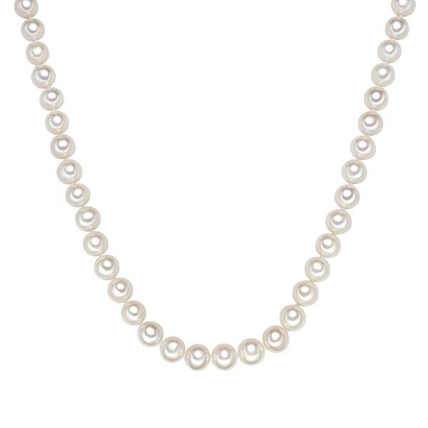 Perlenkette Damen Weiss 45cm von Valero Pearls