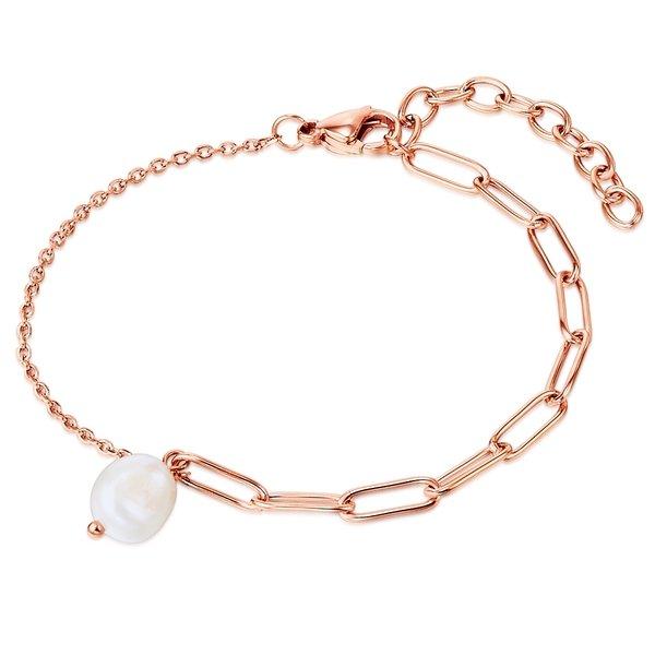 Armband Damen Goldrosa 17cm von Valero Pearls