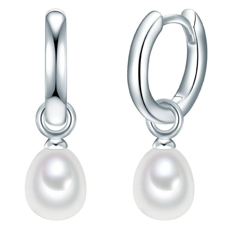 Creolen Damen Silber 14mm von Valero Pearls